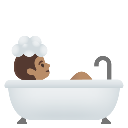 Person Taking Bath: Medium Skin Tone, the previous design