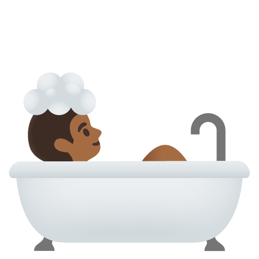 Person Taking Bath: Medium-Dark Skin Tone, the previous design