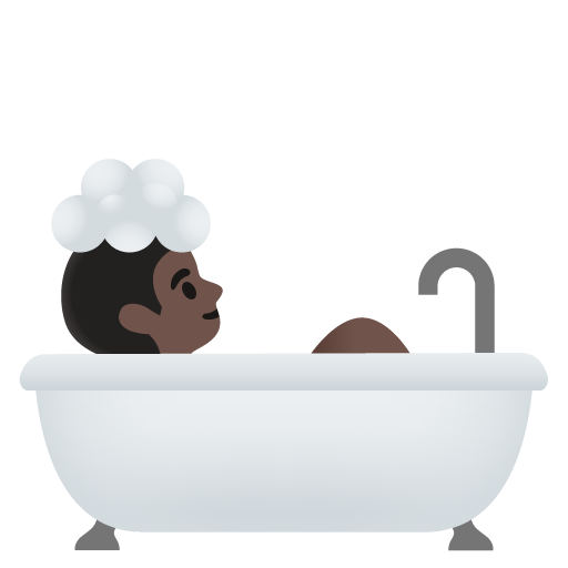 Person Taking Bath: Dark Skin Tone, the previous design