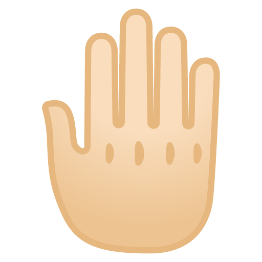Raised Back of Hand: Light Skin Tone, the previous design