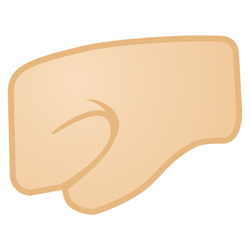 Left-Facing Fist: Light Skin Tone, the previous design