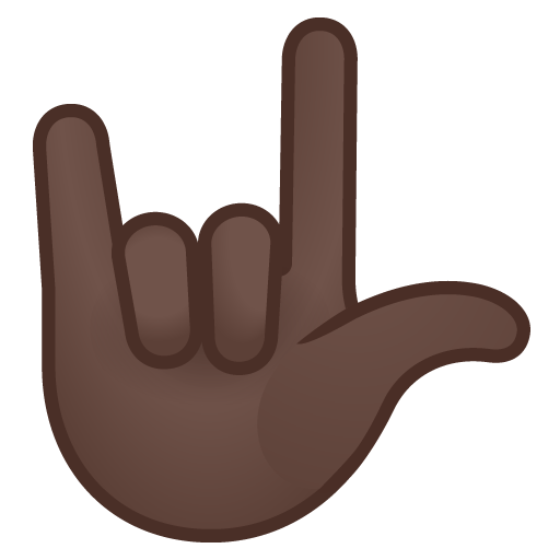 Love-You Gesture: Dark Skin Tone, the previous design