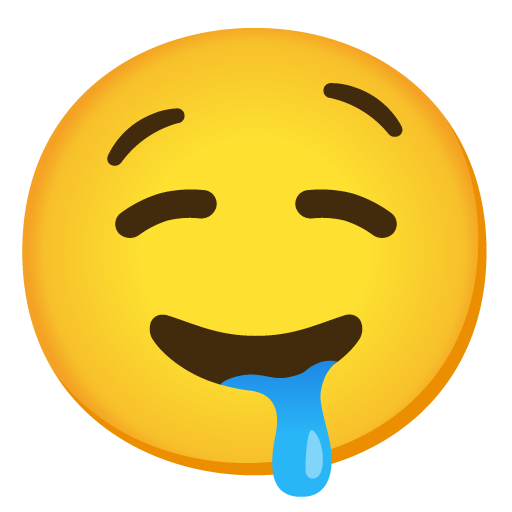 Drooling Face as drawn by Google in Android 11.0