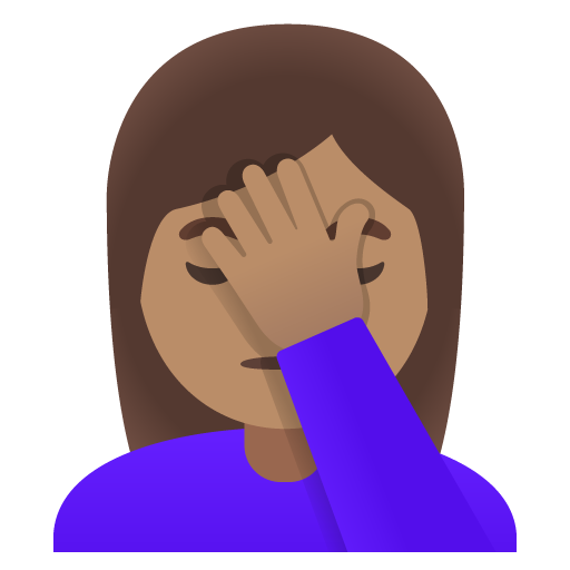 Woman Facepalming: Medium Skin Tone, the design in this release