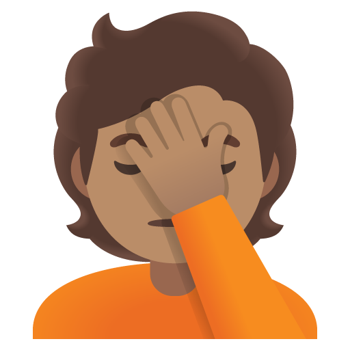 Person Facepalming: Medium Skin Tone, the design in this release