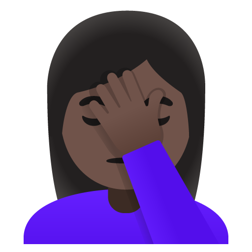 Woman Facepalming: Dark Skin Tone, the design in this release