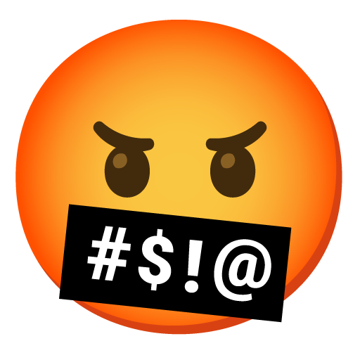 Face with Symbols on Mouth, the design in this release