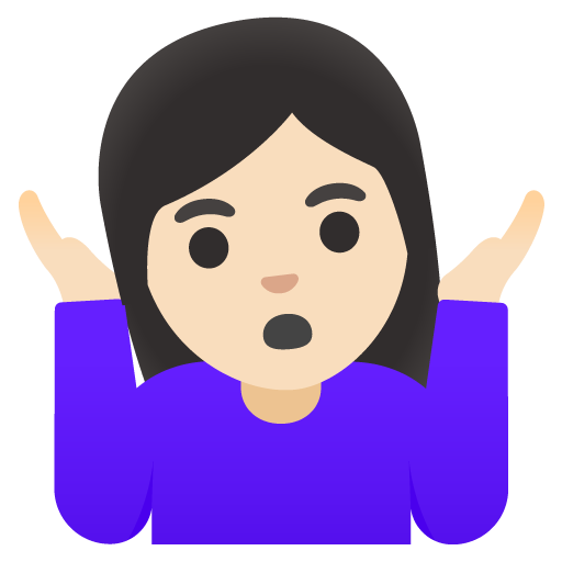 Woman Shrugging: Light Skin Tone, the design in this release