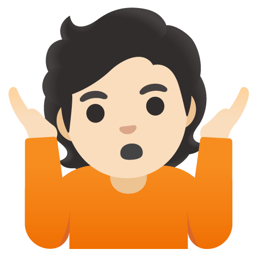 Person Shrugging: Light Skin Tone, the design in this release