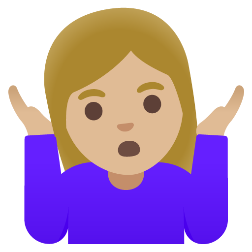 Woman Shrugging: Medium-Light Skin Tone, the design in this release