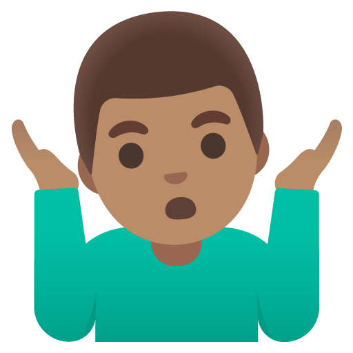 Man Shrugging: Medium Skin Tone, the design in this release