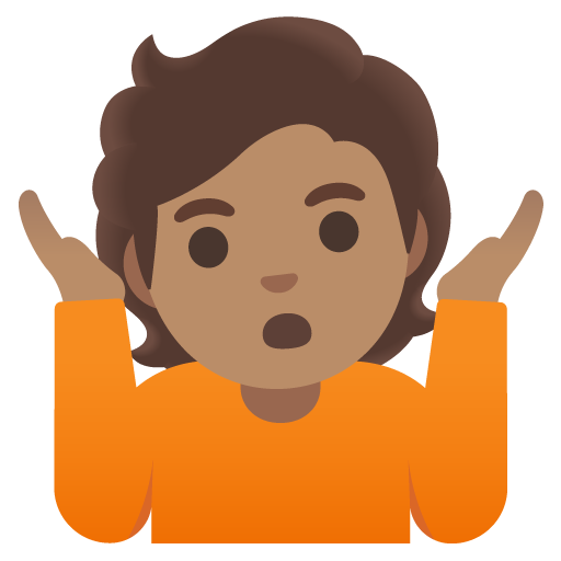 Person Shrugging: Medium Skin Tone, the design in this release