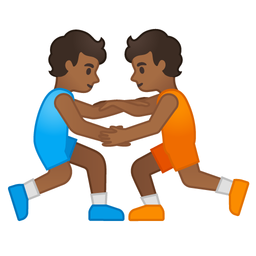 People Wrestling: Medium-Dark Skin Tone, the previous design