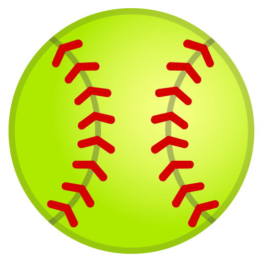 Softball as drawn by Google in Android 11.0