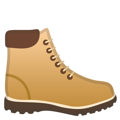 Hiking Boot as drawn by Google in Android 11.0