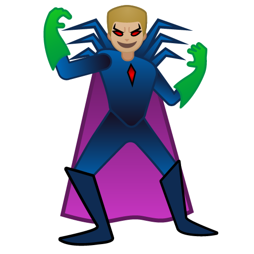 Man Supervillain: Medium-Light Skin Tone, the previous design