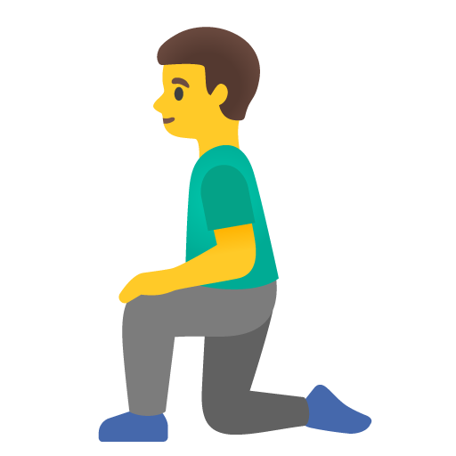 Man Kneeling as drawn by Google in Android 11.0