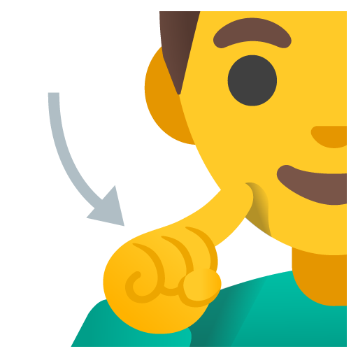 Deaf Man as drawn by Google in Android 11.0