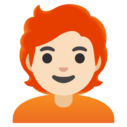 Person: Light Skin Tone, Red Hair, the design in this release