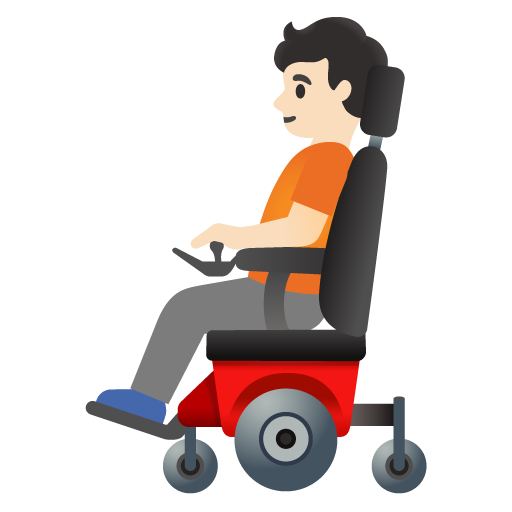 Person in Motorized Wheelchair: Light Skin Tone, the previous design