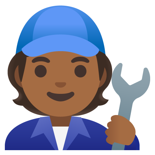 Mechanic: Medium-Dark Skin Tone, the design in this release