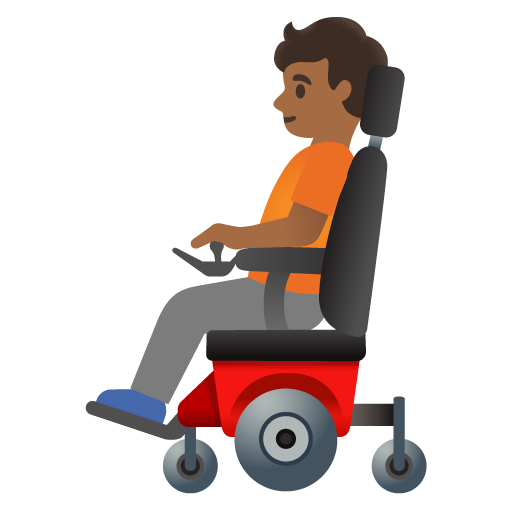 Person in Motorized Wheelchair: Medium-Dark Skin Tone, the previous design
