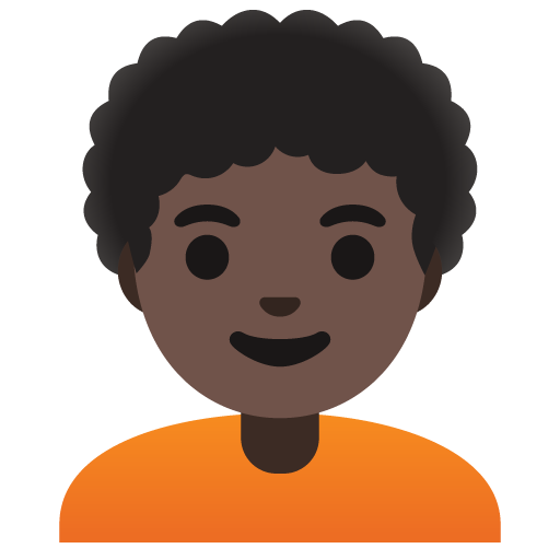 Person: Dark Skin Tone, Curly Hair, the design in this release