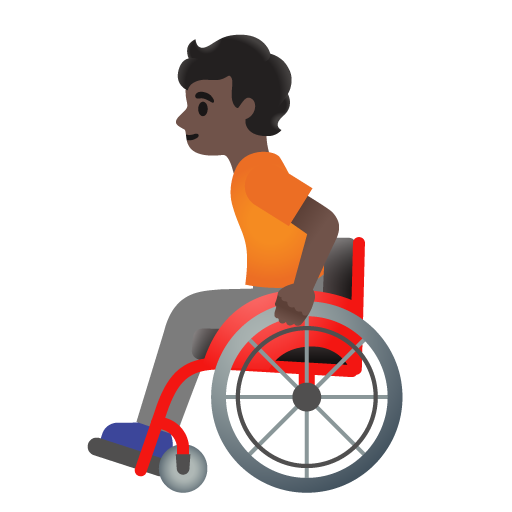 Person in Manual Wheelchair: Dark Skin Tone, the previous design