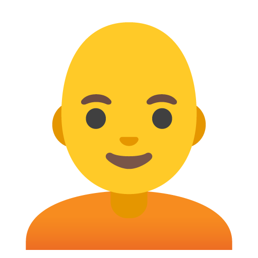 Person: Bald, the design in this release