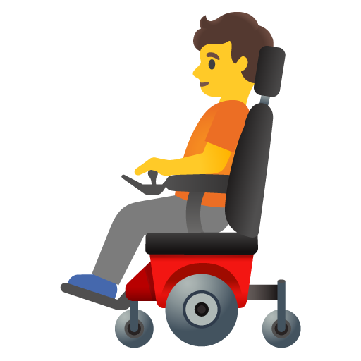 Person in Motorized Wheelchair, the previous design