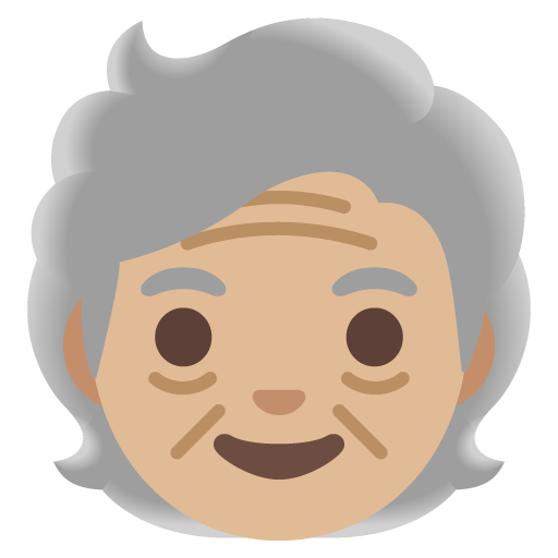 Older Person: Medium-Light Skin Tone, the design in this release