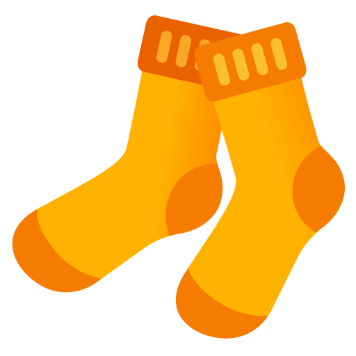 Socks as drawn by Google in Android 11.0