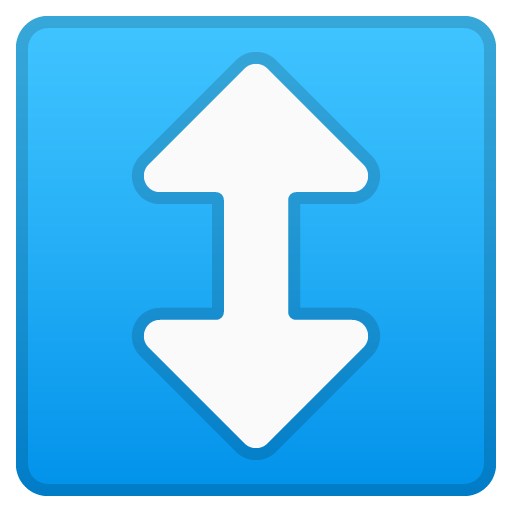 Up-Down Arrow as drawn by Google in Android 11.0