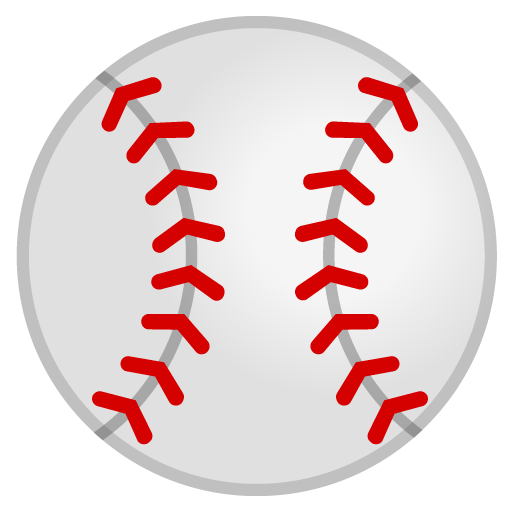 Baseball as drawn by Google in Android 11.0