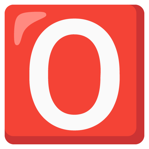 O Button (Blood Type) as drawn by Google in Android 12.0