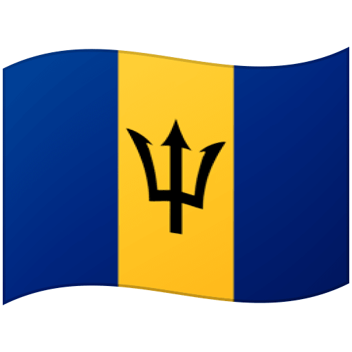 Flag: Barbados as drawn by Google in Android 12.0