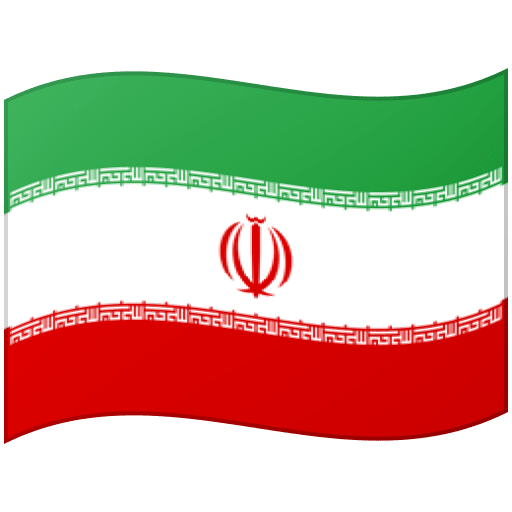 Flag: Iran as drawn by Google in Android 12.0