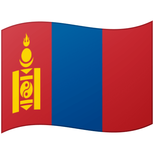 Flag: Mongolia as drawn by Google in Android 12.0