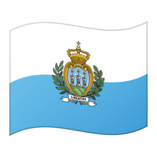 Flag: San Marino as drawn by Google in Android 12.0