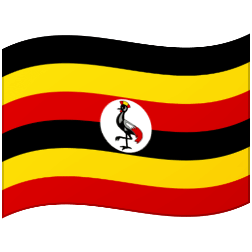 Flag: Uganda as drawn by Google in Android 12.0