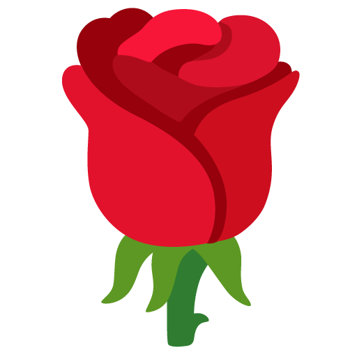 Rose as drawn by Google in Android 12.0