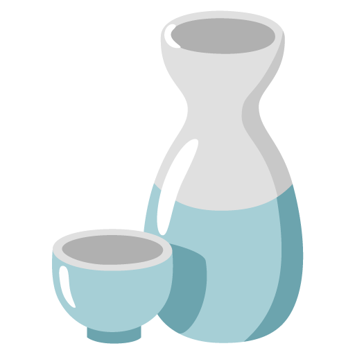 Sake as drawn by Google in Android 12.0
