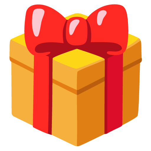 Wrapped Gift as drawn by Google in Android 12.0