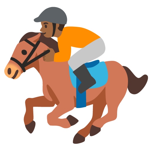 Horse Racing: Medium-Dark Skin Tone, the design in this release