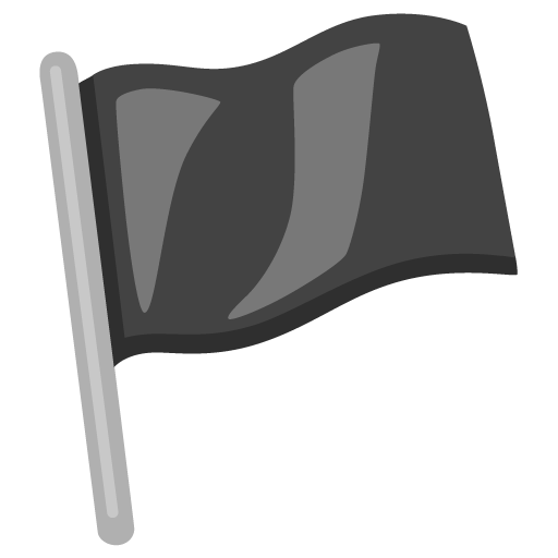 Black Flag as drawn by Google in Android 12.0