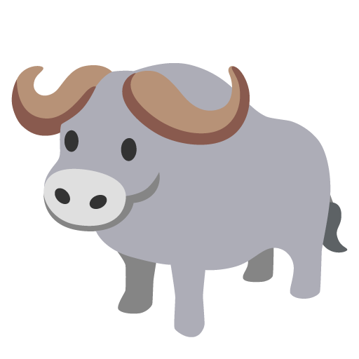 Water Buffalo as drawn by Google in Android 12.0