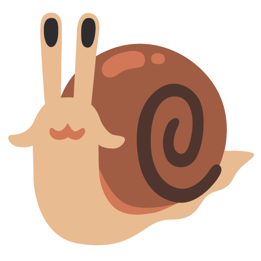 Snail as drawn by Google in Android 12.0