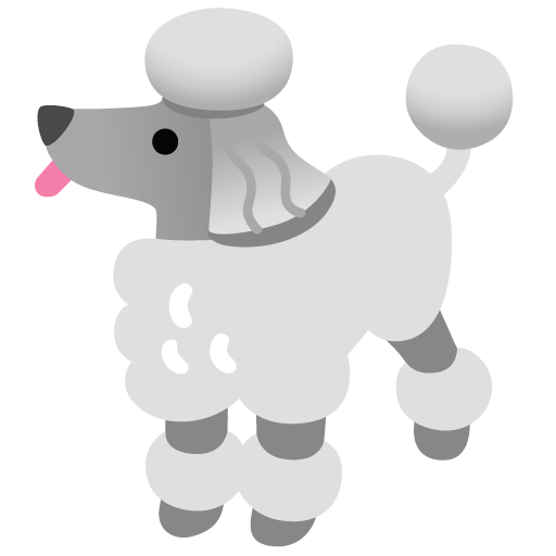 Poodle as drawn by Google in Android 12.0