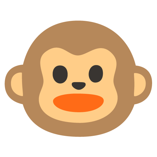 Monkey Face as drawn by Google in Android 12.0
