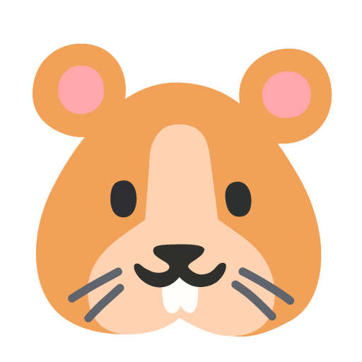 Hamster as drawn by Google in Android 12.0